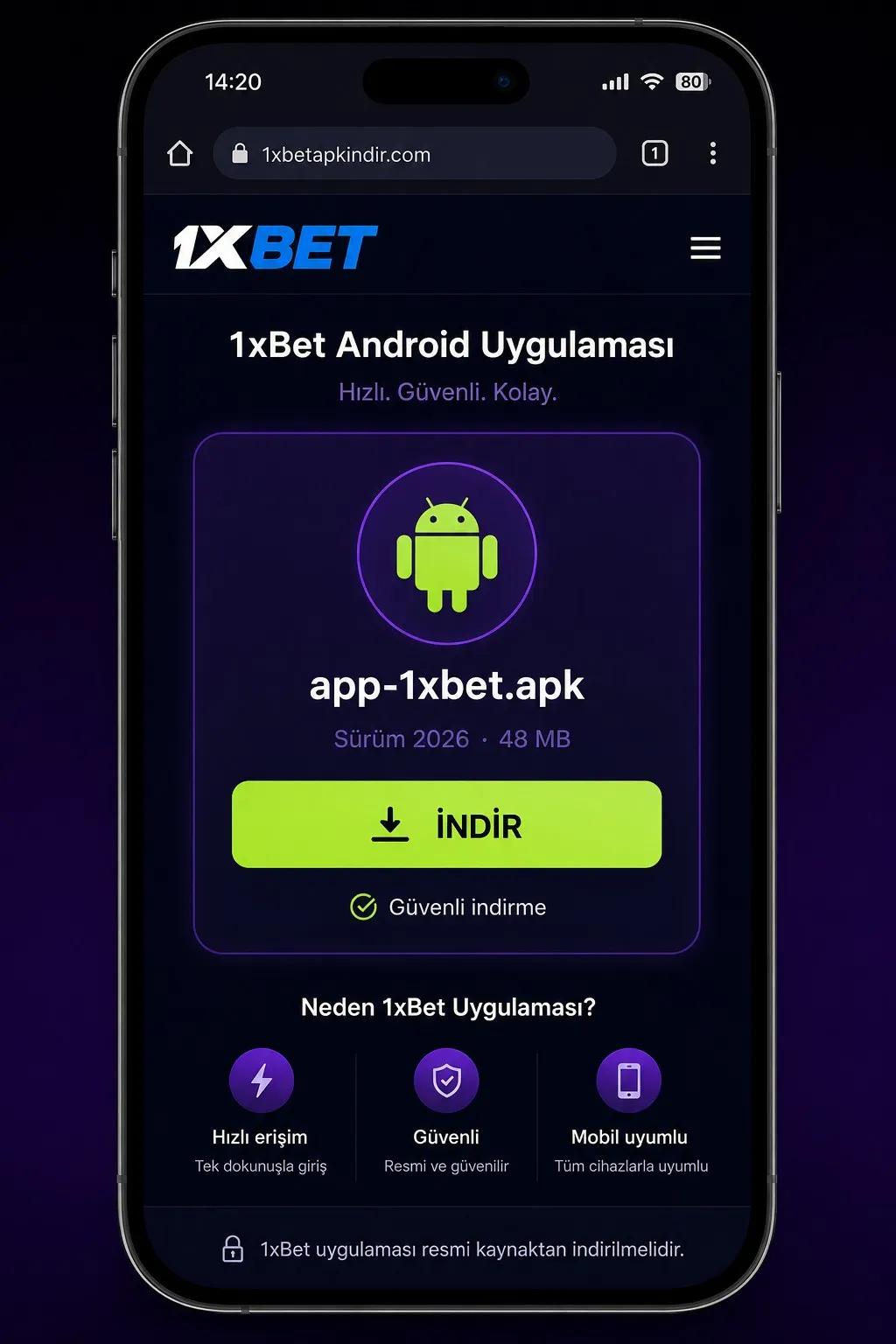 1xbet apk ile mobil bahis deneyimine başlayın