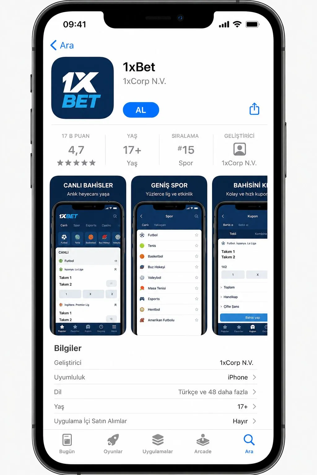 1xBet download ile Android ve iOS uygulamasını edinme 