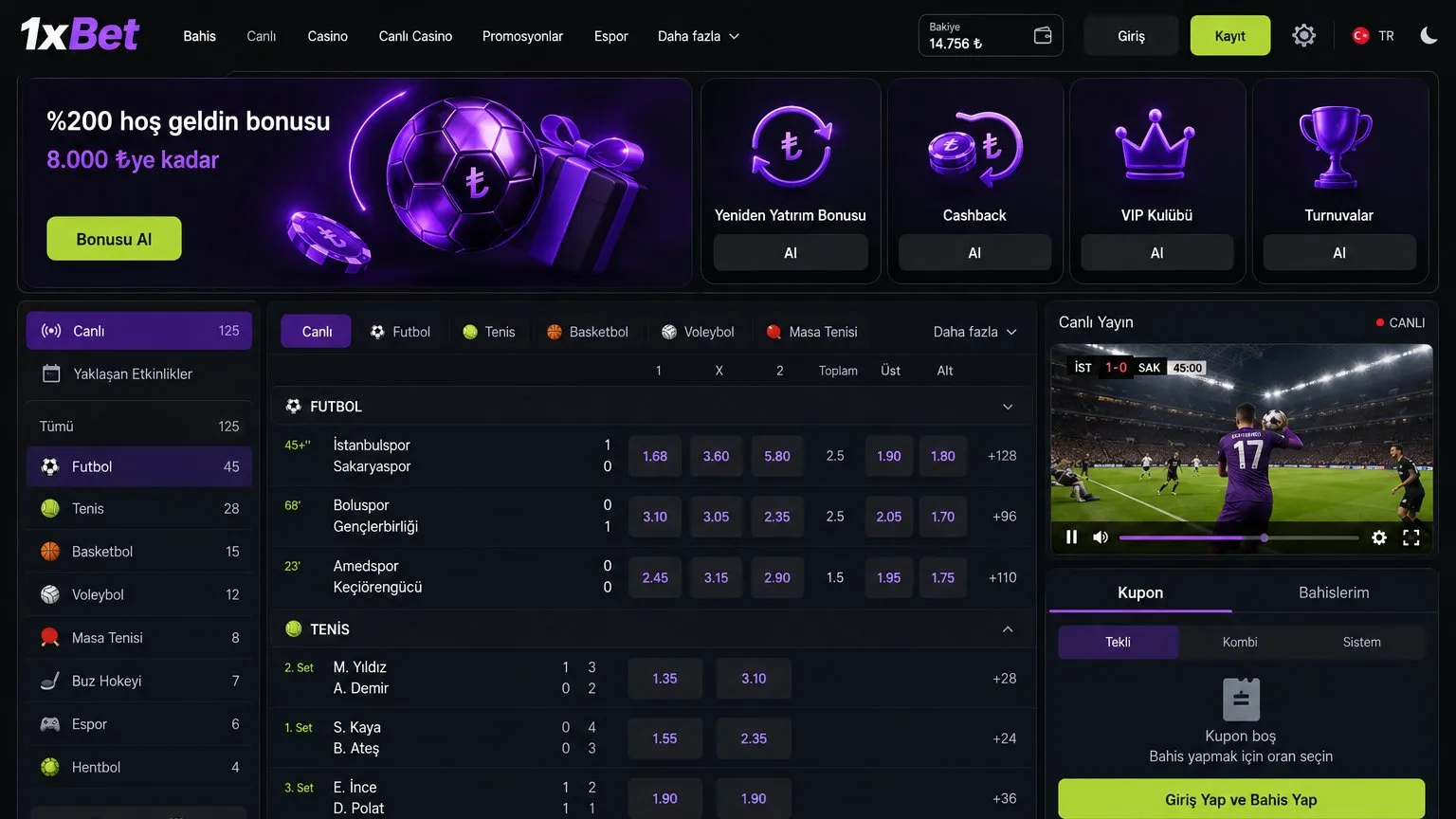 1xbet ile güvenilir online spor bahisleri deneyimi